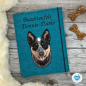 Preview: Dokumentenhülle Hund türkis meliert Designbeispiel Australian Cattle Dog Blue Heeler